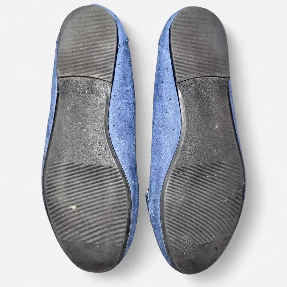 Navy Blue Soft Suede Ballet Flat Loafer Shoes (WOMENS 6) from The Gap - Picture 6 of 8
